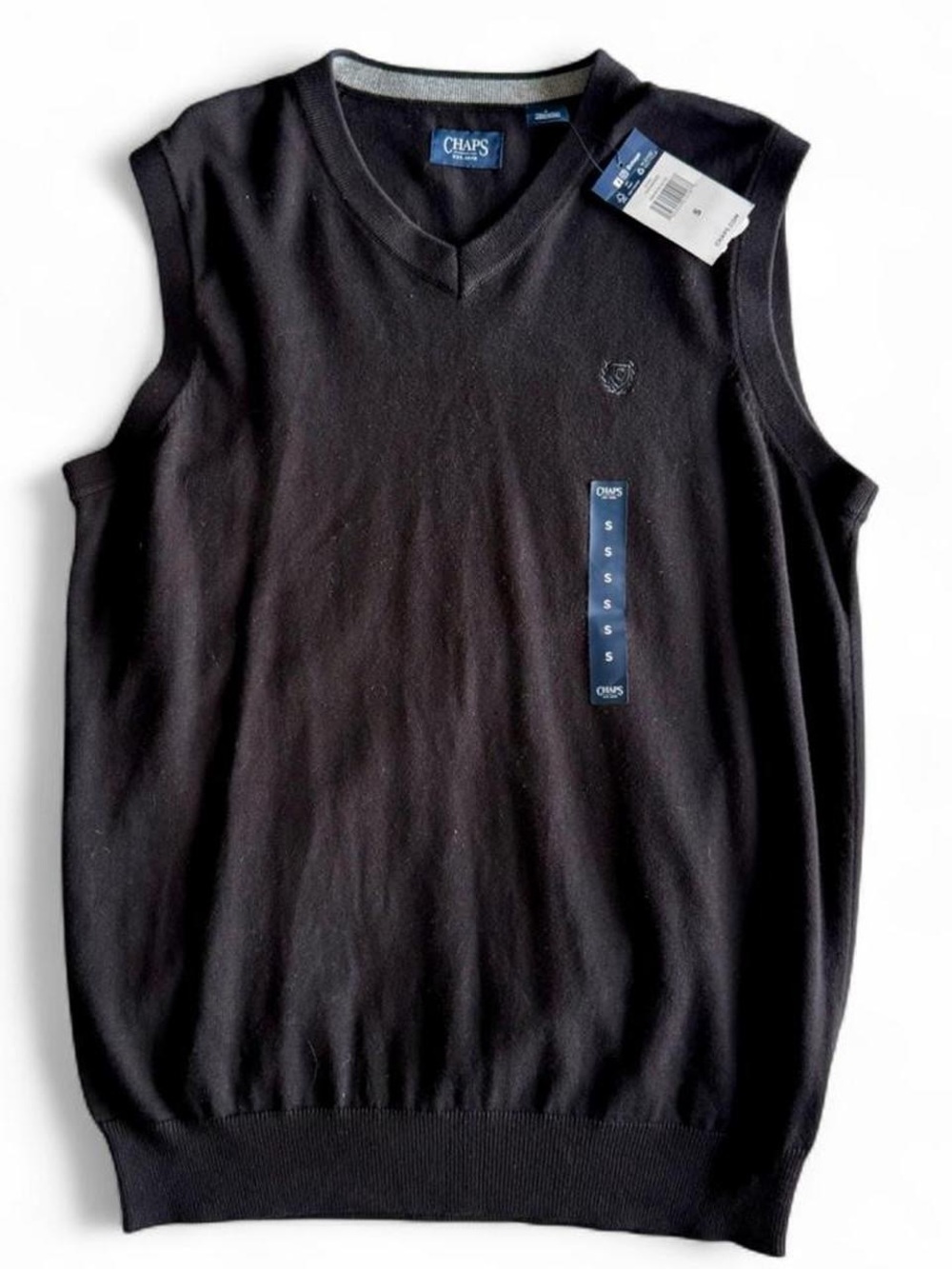 Chaps NWT black pullover sweater vest - minimalist academia grandpacore vest